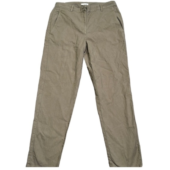 Eileen fisher organic cotton blend pants olive green size 8 - Picture 1 of 13